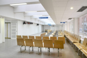 skylights for waiting room inside hospital waiting area